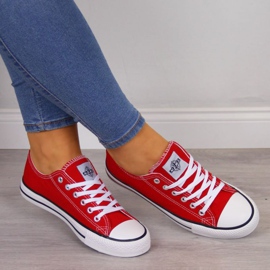 Deportivas bajas de textil NEWS W EVE8D rojo azul marino 2