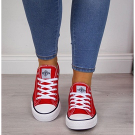 Deportivas bajas de textil NEWS W EVE8D rojo azul marino 3