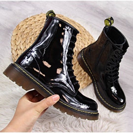 Botas de piel lacada Filippo W PAW78 con aislamiento negro 1