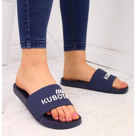 Pantuflas de playa Kubota W KUB1B basic azul marino 2