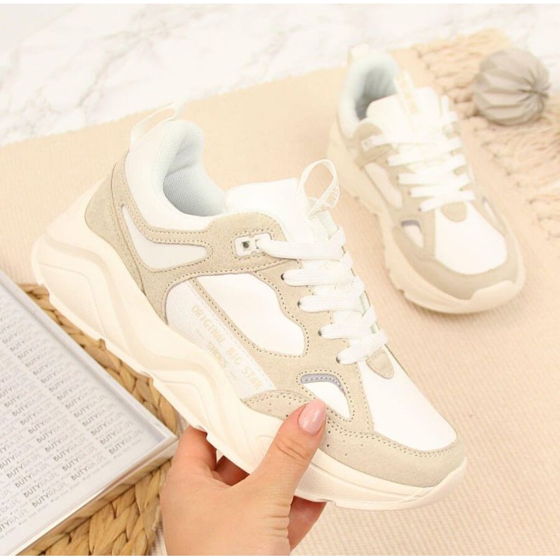 Zapatillas en la plataforma Big Star W GG274657 blanco 1