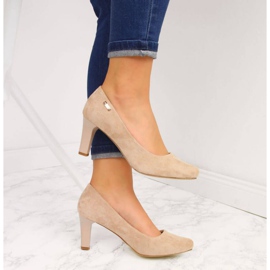 Zapatos de salón en el poste Sergio Leone W SK39X beige 2
