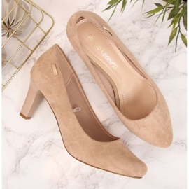 Zapatos de salón en el poste Sergio Leone W SK39X beige 4