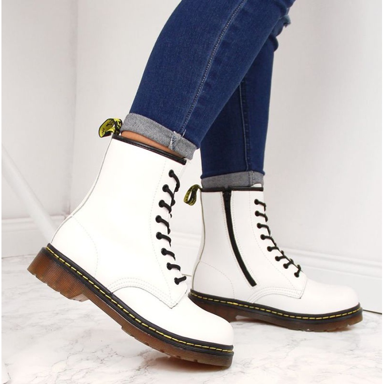 Botas de piel con aislamiento Filippo W PAW77B blanco amarillo 2