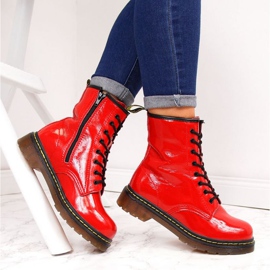 Botas cálidas de piel con cordones Filippo W PAW77D rojo 6