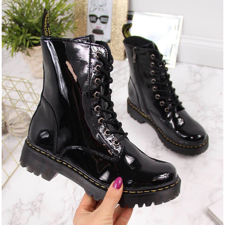 Botas de piel lacada negra Filippo W PAW80B negro 1