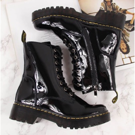 Botas de piel lacada negra Filippo W PAW80B negro 5