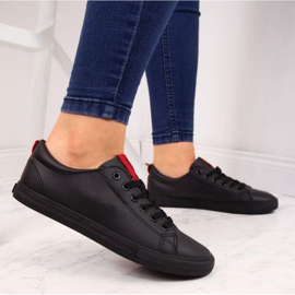 Zapatillas bajas de piel ecológica negra Big Star DD274687 negro 2