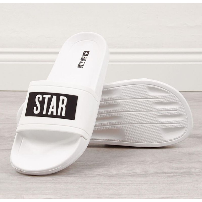 Zapatillas de piscina blancas Big Star M DD174700 para la piscina blanco 1