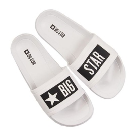 Zapatillas de piscina blancas Big Star M DD174700 para la piscina blanco 3