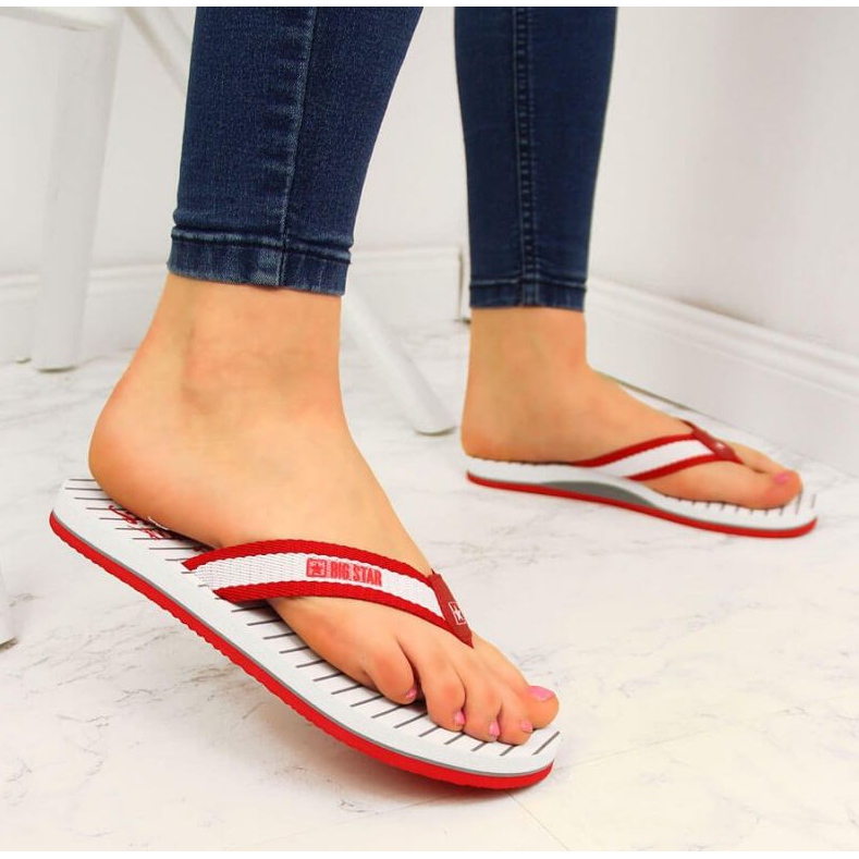 Big Star W DD274A249 chanclas de playa rojas blanco rojo 2