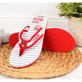 Big Star W DD274A249 chanclas de playa rojas blanco rojo 4