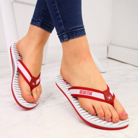 Big Star W DD274A249 chanclas de playa rojas blanco rojo 5