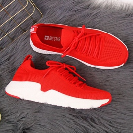 Zapatillas rojas Big Star W DD274580 blanco rojo 4