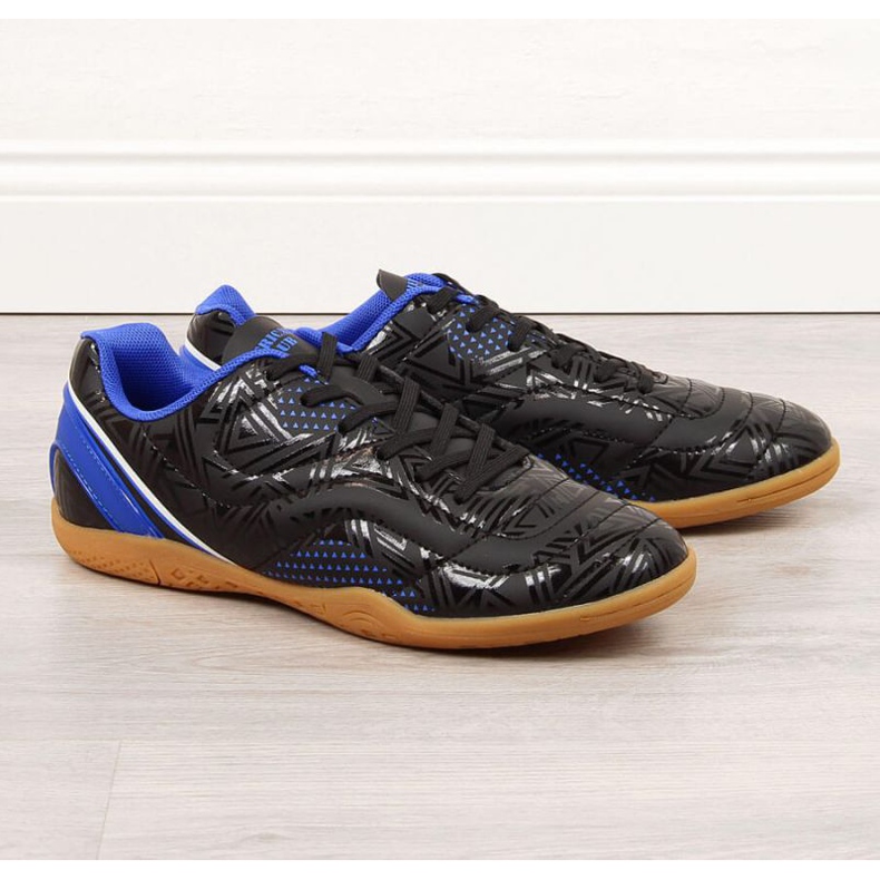 Zapatillas de interior American Club Jr. AM763B negras blanco negro 1