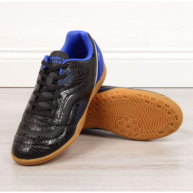 Zapatillas de interior American Club Jr. AM763B negras blanco negro 2
