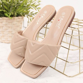 Pantuflas acolchadas S. Barski W OLI103B beige 3
