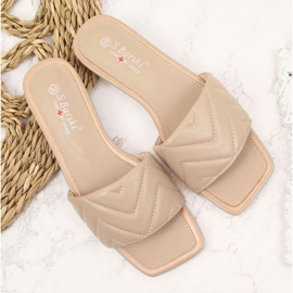 Pantuflas acolchadas S. Barski W OLI103B beige 4