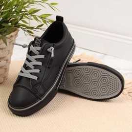 Zapatillas bajas con piel ecológica Big Star Jr HH374038 negro blanco 2