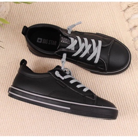 Zapatillas bajas con piel ecológica Big Star Jr HH374038 negro blanco 3