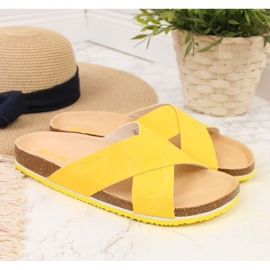 Zapatillas de piel Big Star W HH274596 amarillas amarillo 3