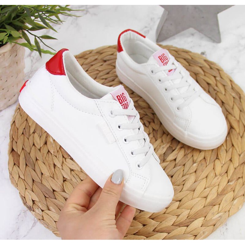 Zapatillas bajas de piel ecológica Big Star Jr DD374134 blanco marrón 1