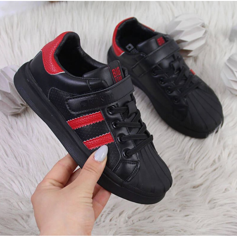 Zapatillas deportivas con velcro Big Star Jr GG374022 negro blanco 1 Zapatillas deportivas con velcro Big Star Jr GG374022 negro blanco 1