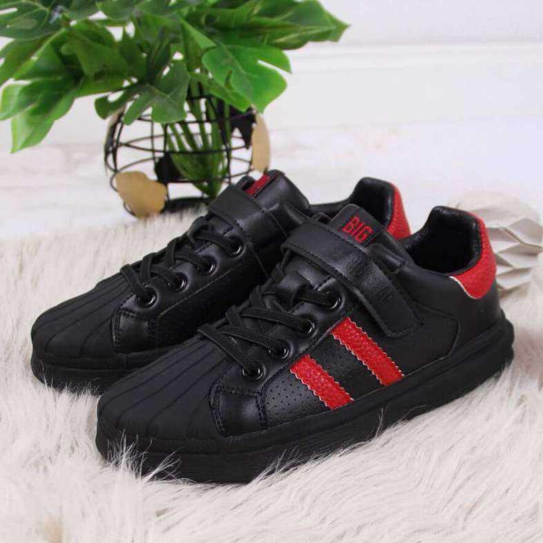 Zapatillas deportivas con velcro Big Star Jr GG374022 negro blanco 2 Zapatillas deportivas con velcro Big Star Jr GG374022 negro blanco 2