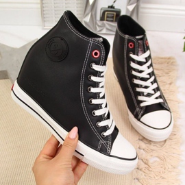 Zapatillas en la cuña Cross Jeans W II2R4025C negro blanco 1 Zapatillas en la cuña Cross Jeans W II2R4025C negro blanco 1