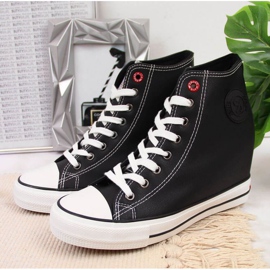 Zapatillas en la cuña Cross Jeans W II2R4025C negro blanco 3