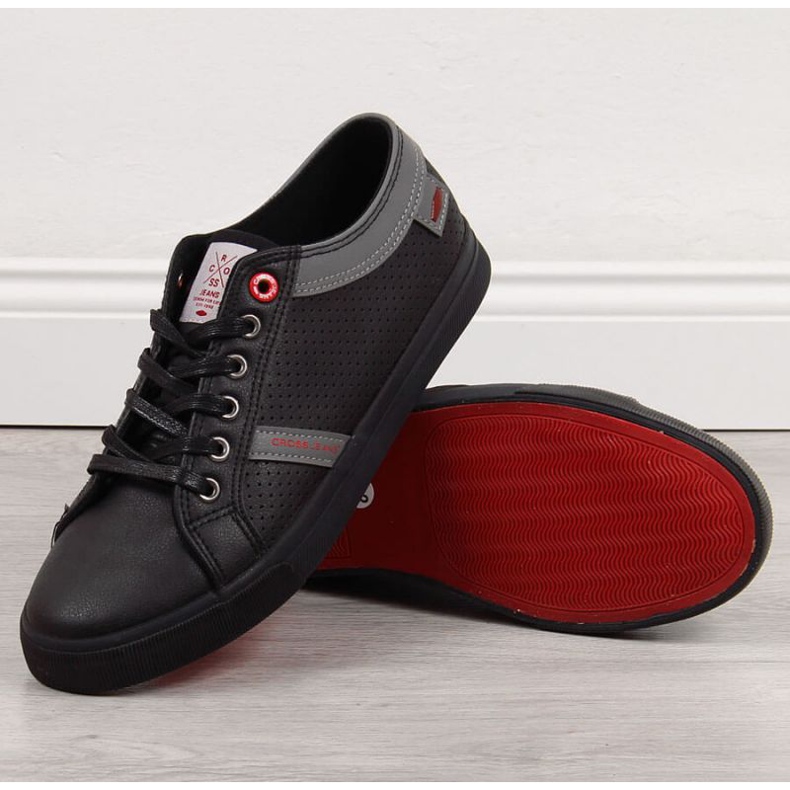 Deportivas bajas de piel ecológica Cross Jeans M II1R4004C negro 1 Deportivas bajas de piel ecológica Cross Jeans M II1R4004C negro 1