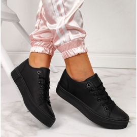 Zapatillas bajas negras en la plataforma Big Star W II274098 negro 5