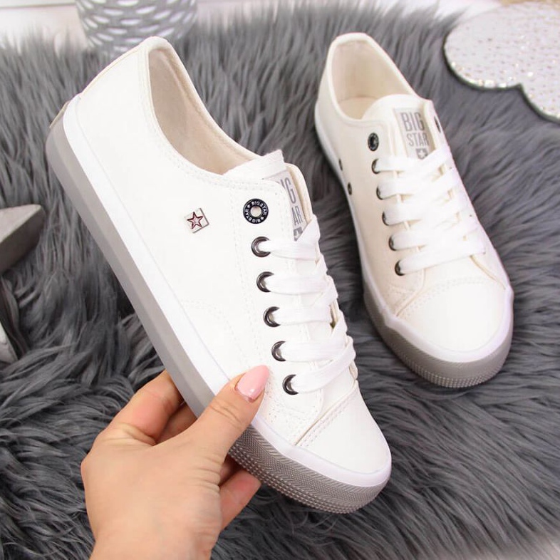Zapatillas bajas con piel ecológica Big Star W II274230 blanco 1