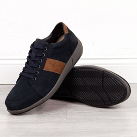 Zapato casual piel Rieker B0910 M azul marino 1