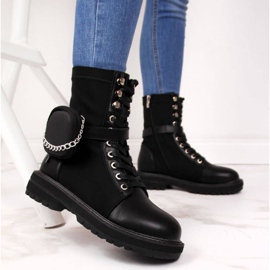 Botas de piel con bolsillo Goe W II2N4024 negro 2