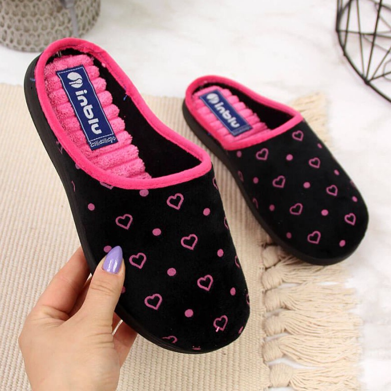 Zapatillas de casa W Inblu ARC5 negro rosa 1