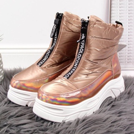 Botas de nieve en la plataforma holográfica Vinceza W JAN46C dorada dorado 3