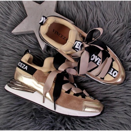 Zapatillas con inscripciones Vinceza W JAN49A beige 4