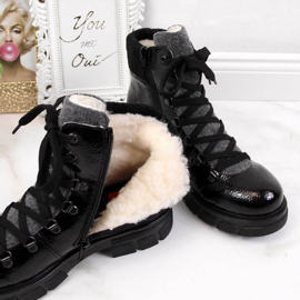 Botas lacadas con aislamiento negro W Rieker Z9132 azul 3