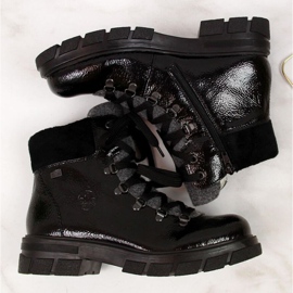 Botas lacadas con aislamiento negro W Rieker Z9132 azul 4