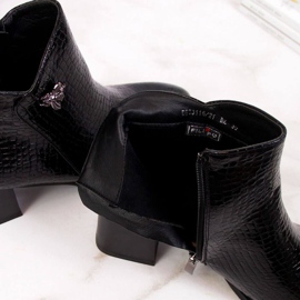 Botas negras con piel de serpiente con mosca Filippo W PAW287 negro 5