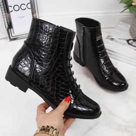 Botas con decoración de piel de serpiente Filippo W PAW288A negro blanco 1 Botas con decoración de piel de serpiente Filippo W PAW288A negro blanco 1