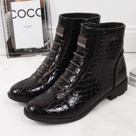 Botas con decoración de piel de serpiente Filippo W PAW288A negro blanco 3