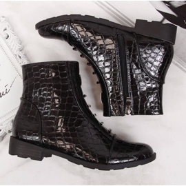 Botas con decoración de piel de serpiente Filippo W PAW288A negro blanco 4