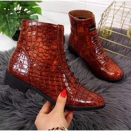Botas con decoración de piel de serpiente Filippo W PAW288B marrón 1