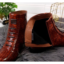 Botas con decoración de piel de serpiente Filippo W PAW288B marrón 4