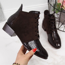 Botas de piel de serpiente Potocki W WOL33B marrón 1