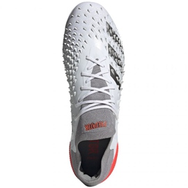 Botas de fútbol adidas Predator Freak.1 Fg LM FY6263 blanco, blanco, gris/plata blanco 1