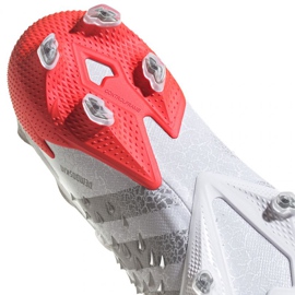 Botas de fútbol adidas Predator Freak.1 Fg LM FY6263 blanco, blanco, gris / plateado blanco 2