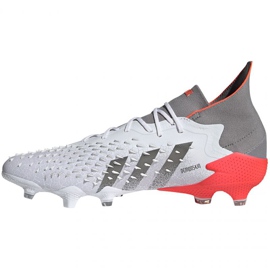 Botas de fútbol adidas Predator Freak.1 Fg M FY6255 blanco, blanco, gris/plata blanco 1